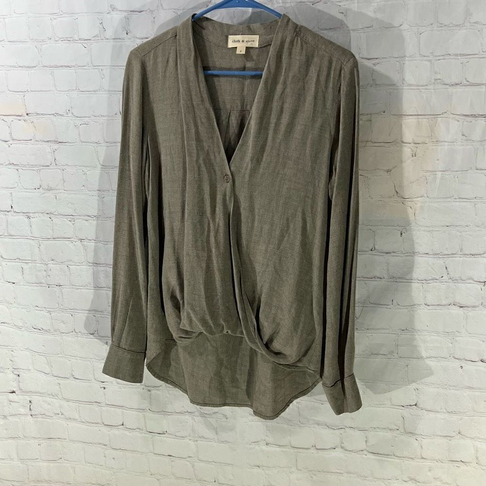 Cloth & Stone Faux Wrap Top - Picture 1 of 6
